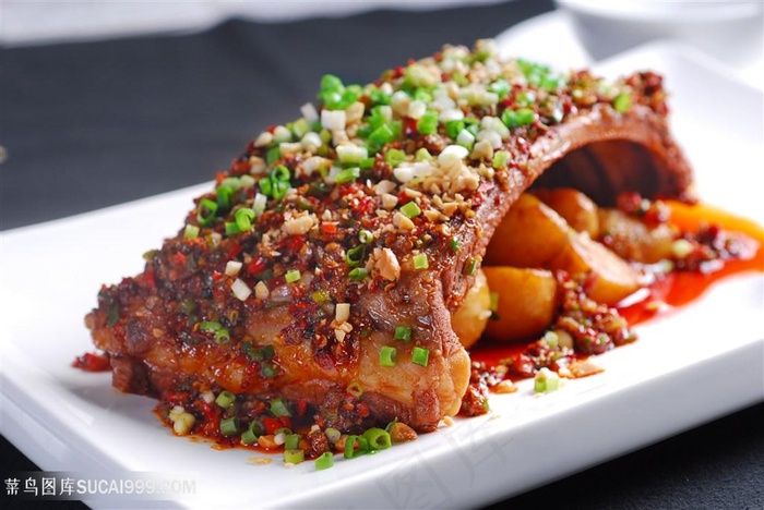 华秀大排中华美食摄影图