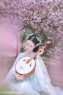 拿着琵琶的古装美女图片