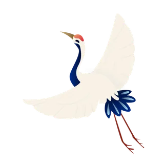 中国风古典中式国潮风手绘飞鹤图案仙鹤装饰素材PNG免抠插画元素 中国风古典中式国潮风手绘飞鹤图案仙鹤装饰素材PNG免抠插画元素