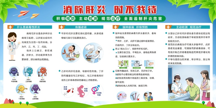 全面遏制肝炎危害宣传栏cdr矢量模版下载