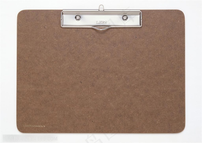 办公文具-棕色的夹文件的夹板