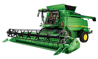 现代农业大型收割机