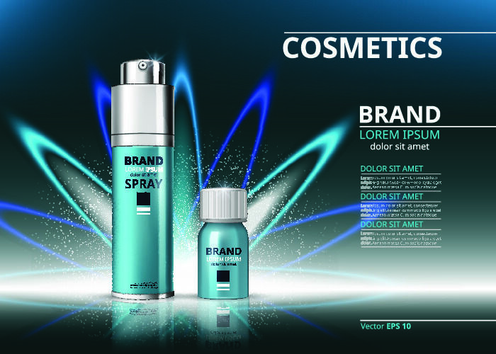  设计化妆品样品素材