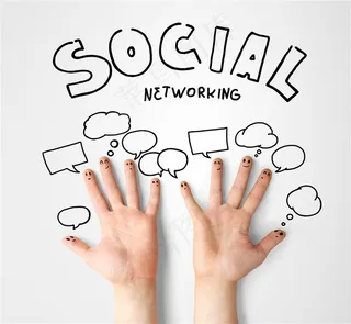 创意社交网络聊天对话框高清素材图片