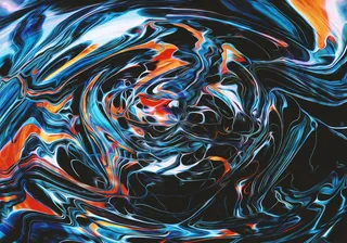 抽象艺术油漆颜料混色流体简笔背景