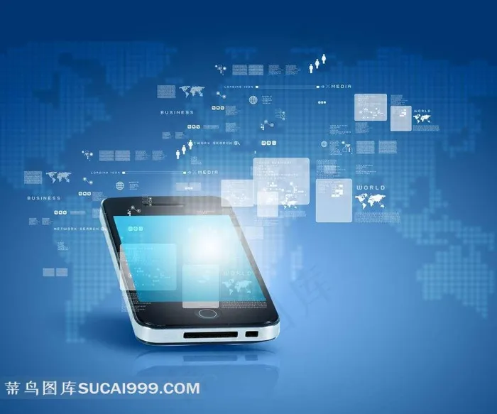 网络信息传递科技背景图