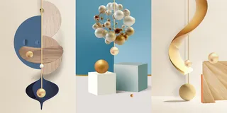 轻奢唯美静物三联画