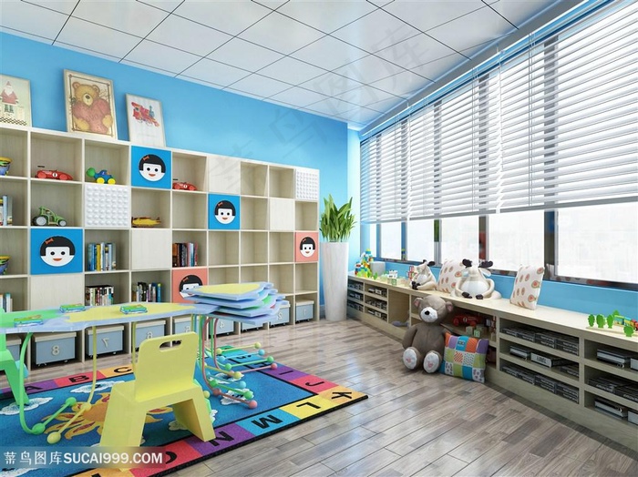可爱卡通幼儿园幼儿园效果图