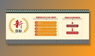 新目标展板 党建文化墙