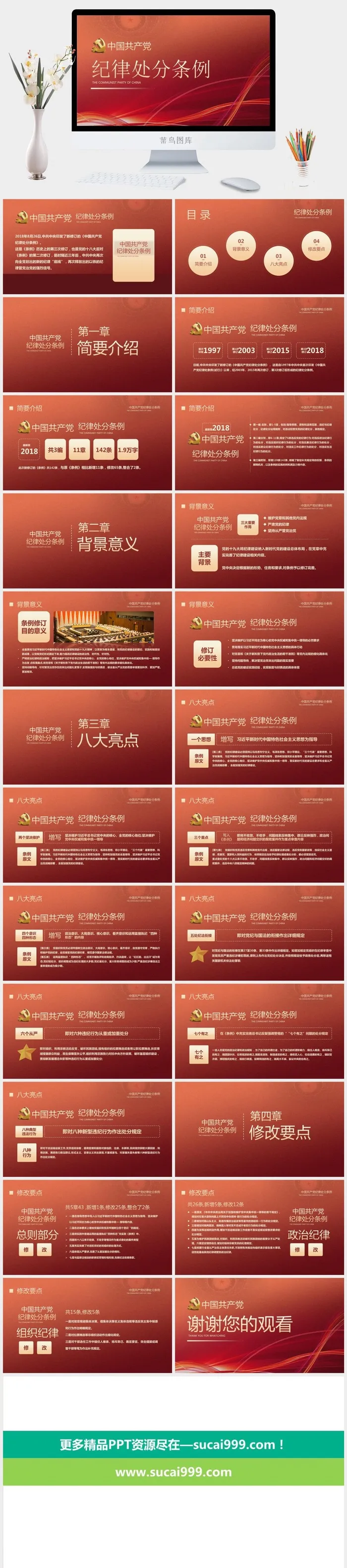 中国共产党纪律处分条例PPT模板