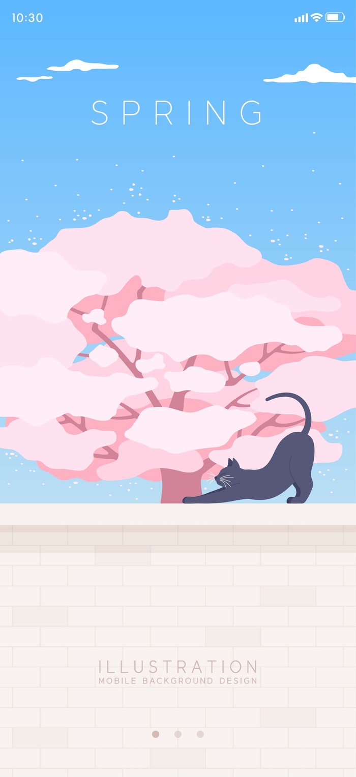 春天插画ai矢量模版下载