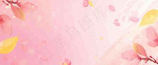 春天粉色樱花浪漫树枝花瓣花朵，阳光清新立春