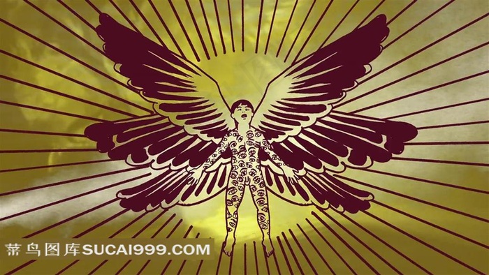身长六个翅膀的天使电影六翼天使海报