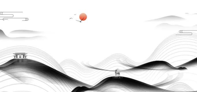 中国风古典中式水墨山水