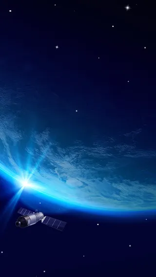 简约大气中国航天日手机海报