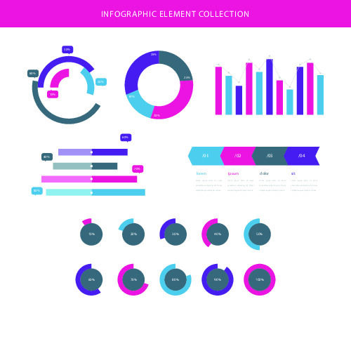 数据图形分析分类ppt会议图标统计图表商业eps矢量图素材模板