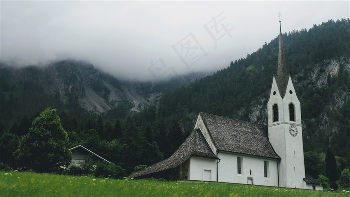 欧洲风格的小屋摄影