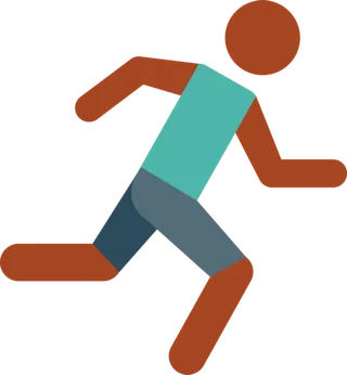 人物奔跑卡通简笔