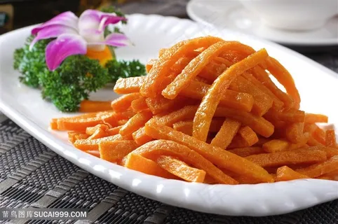 蛋黄南瓜丝副本中华美食摄影图 蛋黄南瓜丝副本中华美食摄影图