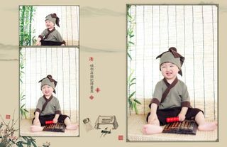 儿童工笔画PSD模板童真-8
