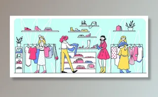 扁平化人物场景办公互联网等距ai矢量设计网页海报UI素材插画