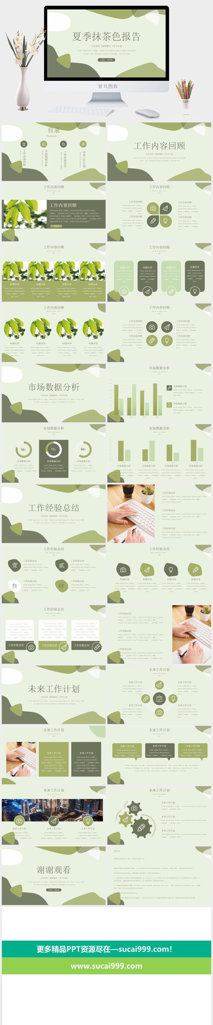 莫兰迪色系PPT模板