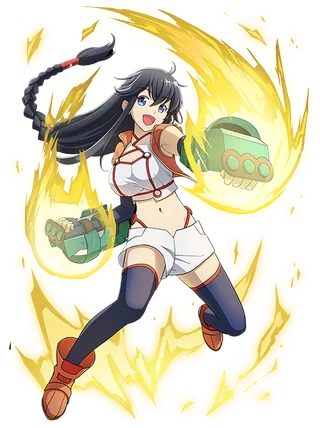 武打女孩马尾辫人物素材