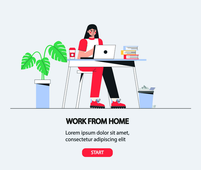 扁平化人物场景办公互联网等距ai矢量设计网页海报UI素材插画