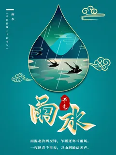 创意24节日二十四节气雨水春节春天宣传祝福海报模板PSD设计素材 创意24节日二十四节气雨水春节春天宣传祝福海报模板PSD设计素材