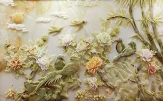 雕塑玉雕背景风景