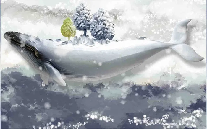海豚背景墙