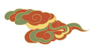 中国风中式国潮敦煌云纹祥云插画图案云朵云彩元素PSDAI设计素材