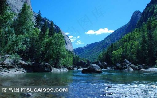 新疆可可托海风景素材