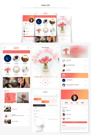 UI多页面包装展示手机APP交互界面样机长图概念PSD设计模板