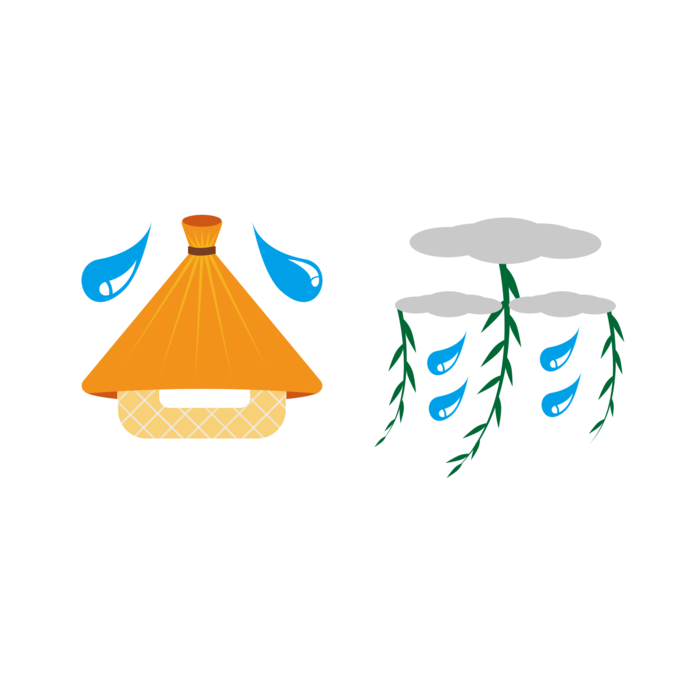 谷雨字体插画 