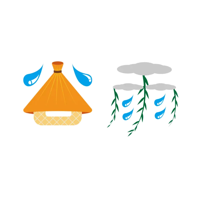 谷雨字体插画 