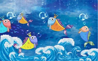 卡通儿童房背景墙