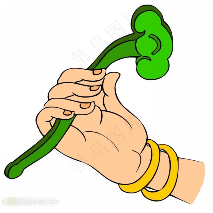 手拿宝物的观音手势素材