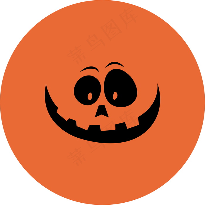 万圣节橙色表情图片