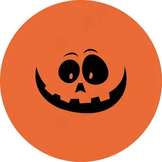万圣节橙色表情图片