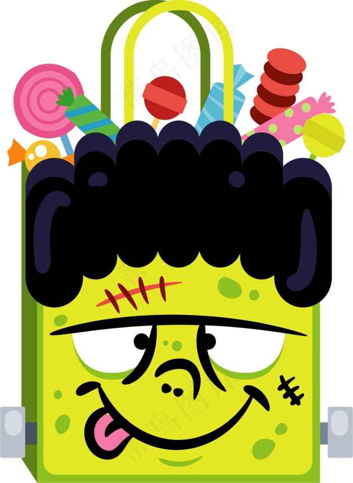 卡通万圣节节日糖果