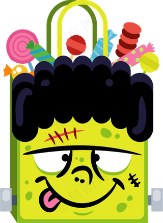 卡通万圣节节日糖果