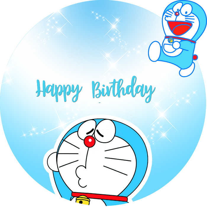 多啦A梦生日牌psd模版下载
