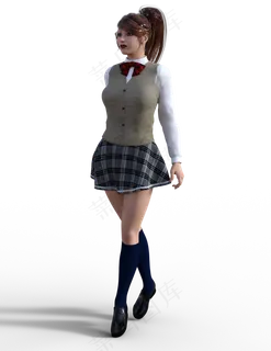 学校, 女孩, 教育, 年轻, 人, 同学, 女性, 使成为, 3D