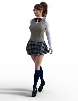 学校, 女孩, 教育, 年轻, 人, 同学, 女性, 使成为, 3D