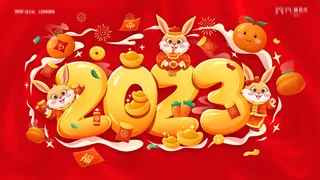 2023年会背景 兔年晚会背景16