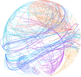 彩色线条球科技kv主视觉素材