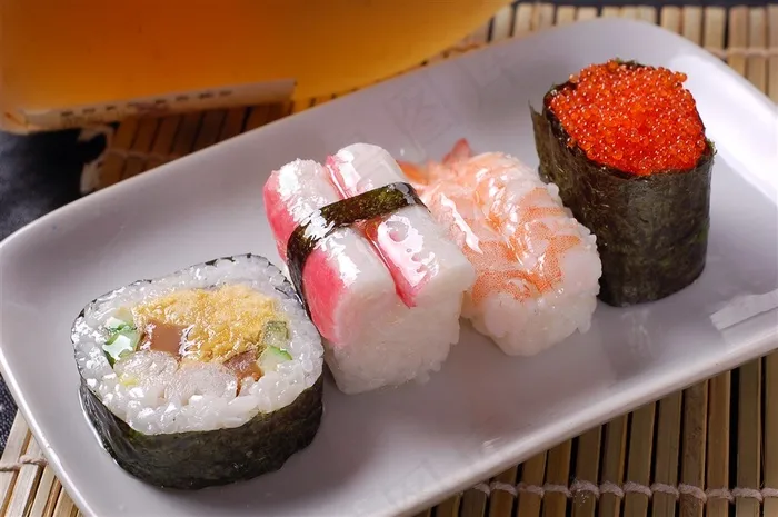 寿司类海鲜综合寿司美食素材
