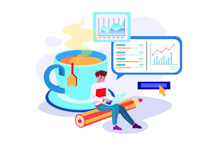 扁平化人物场景办公互联网等距ai矢量设计网页海报UI素材插画