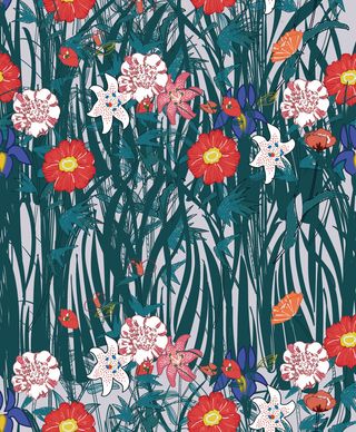 花卉唯美手绘花朵面料纹理手机壳布料面料印花服装矢量图案素材